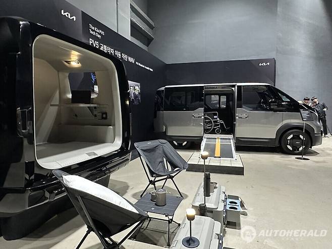 기아가 전동화 전용 PBV 모델 'PV5' 라인업 확장을 통해 국내 시장에 전기 미니밴 콘셉트의 캠핑카를 처음으로 도입할 예정이다(오토헤럴드 김훈기 기자)