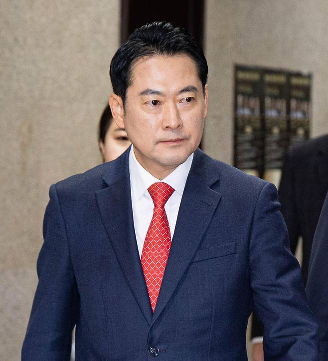 장동혁 국민의힘 대표가 15일 서울 여의도 국회에서 열린 최고위원회의에 참석하고 있다. 2026.1.15 뉴스1