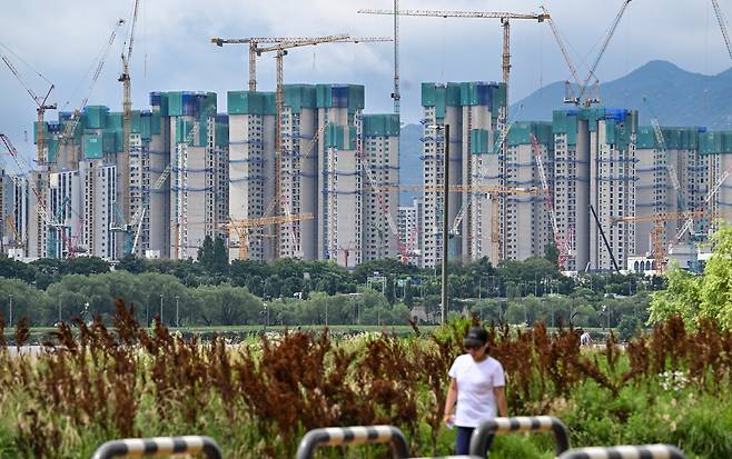 한 아파트 건설현장 모습. [헤럴드경제DB]