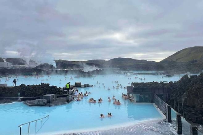 아이슬란드 블루라군 온천 자료사진