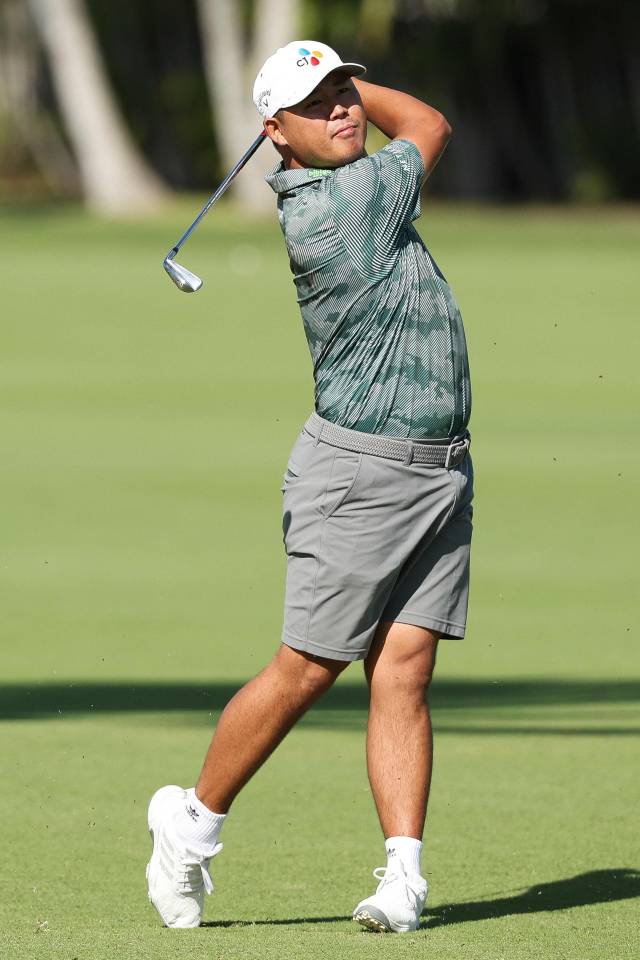 연습라운드를 하고 있는 김시우. 사진 제공=AFP연합뉴스