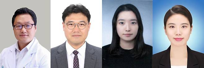 (왼쪽부터)서울아산병원 융합의학과 김준기 교수, 간담도췌외과 전은성 교수, 융합의학과 조민주 박사수료생 · 고은영 연구원/사진제공=서울아산병원