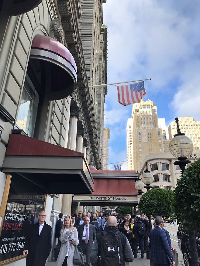 JP모건 헬스케어 컨퍼런스가 열리는 미국 샌프란시스코 웨스틴 세인트 프랜시스 호텔(사진=임정요 기자)