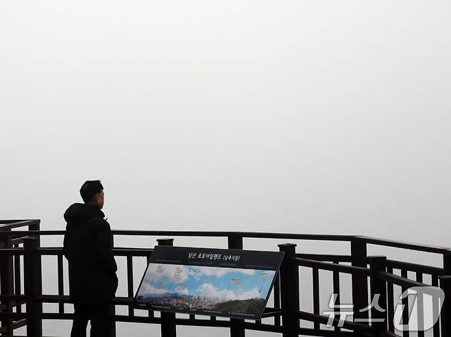 16일 오전 서울 남산에서 바라본 서울 도심이 초미세먼지와 짙은 안개로 뿌옇게 보이고 있다. 서울시는 이날 오전 11시 기준 초미세먼지 주의보를 발령했다고 밝혔다. 올해 첫 초미세먼지 주의보 발령이다. 2026.1.16/뉴스1 ⓒ News1 황기선 기자