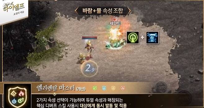 ▲ 듀얼  속성 사용을 가능하게 만드는 '엘리멘탈 마스터'