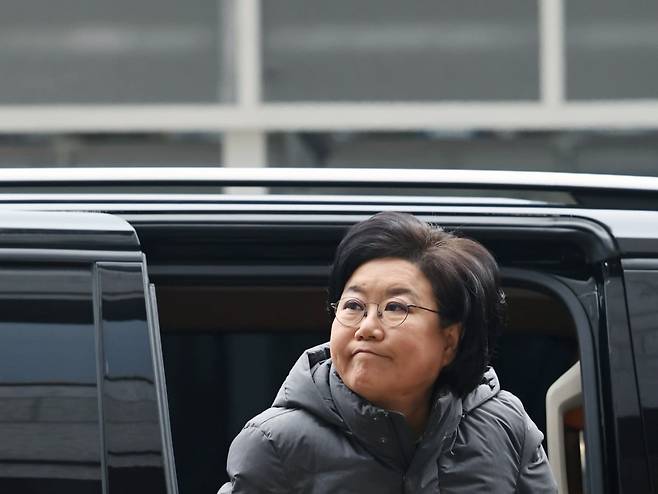 이혜훈 기획예산처 장관 후보자가 16일 오전 서울 중구 예금보험공사에 마련된 인사청문회 준비 사무실로 출근하고 있다. 뉴스1