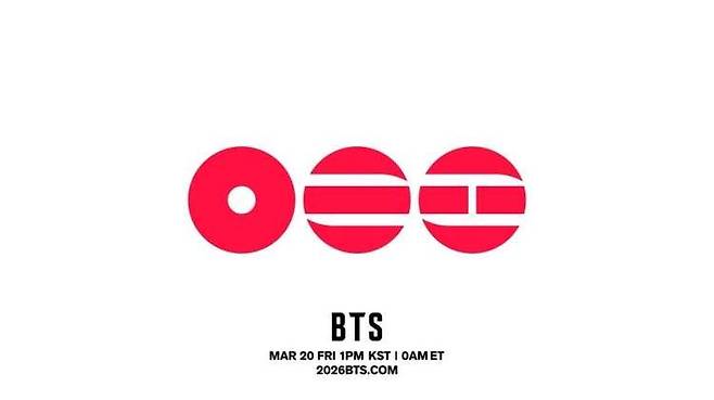 BTS의 신보  ‘아리랑’ 발매 공지.