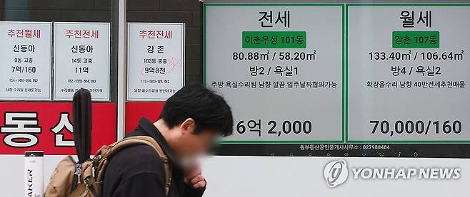 부동산 전·월세 안내문 [연합뉴스 자료사진]