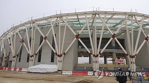 모습 드러낸 신축 전주야구장·육상경기장 [촬영 : 김동철]