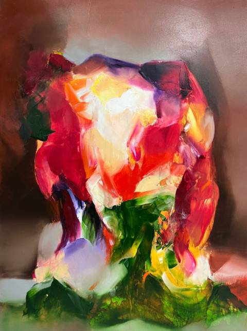 하지훈, Springs#5, Oil on panel, 60x45cm, 2022