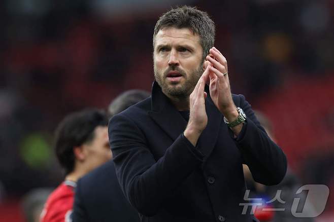 마이클 캐릭 감독(사진)이 이끄는 맨체스터 유나이티드는 17일(현지시간) 영국 맨체스터 올드 트래퍼드에서 열린 2025-26 EPL 맨체스터 시티와 홈 경기에서 2-0으로 이겼다. ⓒ AFP=뉴스1