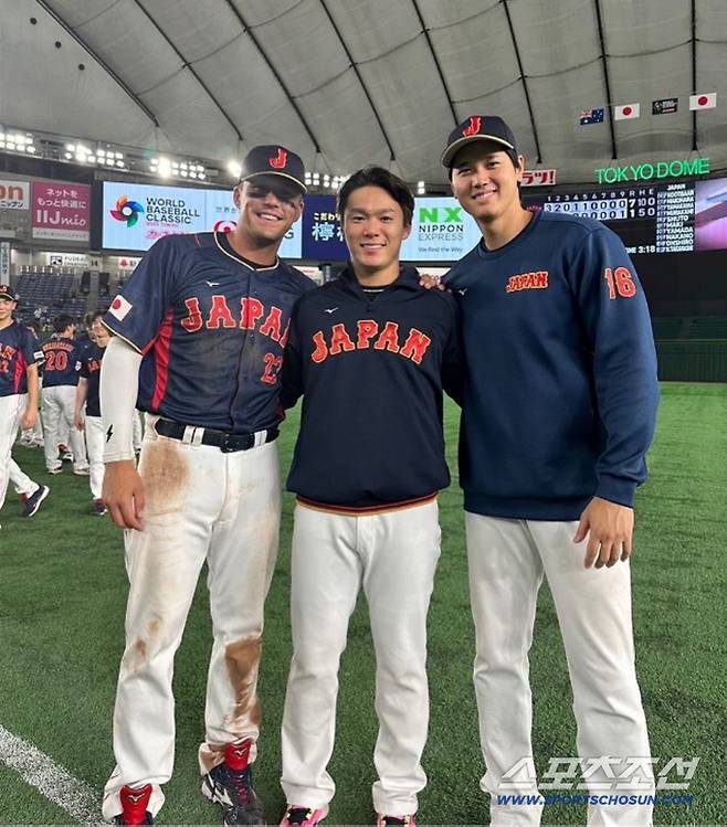 라스 눗바와 야마모토, 오타니. 2023년 WBC 우승을 이끈 주축 멤버들이다. 스포츠조선DB