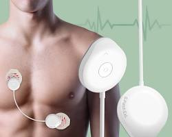 심전도 패치를 키워드로 생성AI가 그린 그림. [제미나이]