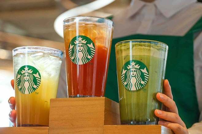 스타벅스 티 음료. 스타벅스코리아