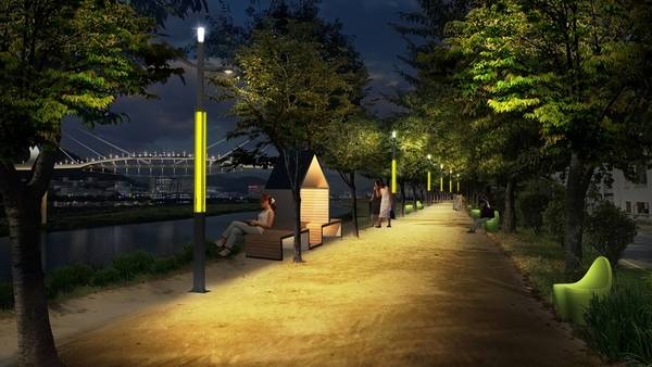 양산천 경관조명 개선사업 조감도. /양산시