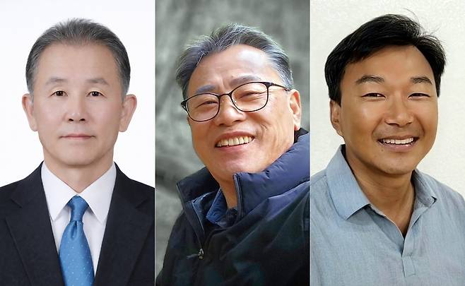 맨 왼쪽부터 제주민예총 송맹석, 작가회의 강봉수, 연극협회 김룡. ⓒ제주의소리