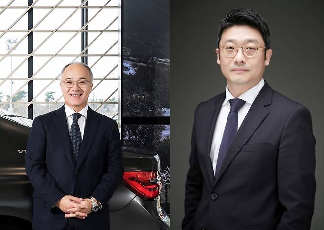 한상윤 BMW코리아 대표(사진 왼쪽)와 이윤모 볼보자동차코리아 대표. / 사진=각 사 제공