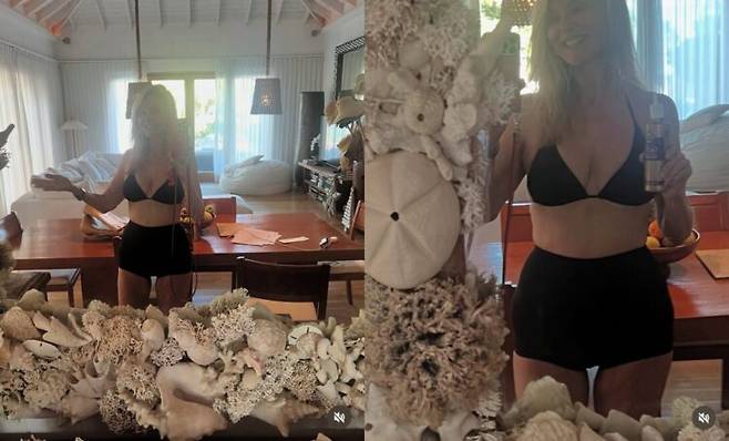 슈퍼모델 크리스티 브링클리가 최근 휴양지 숙소 내부에서 촬영한 미러 셀피 컷을 공개했다. 사진=크리스티 브링클리 인스타그램(@christiebrinkley)