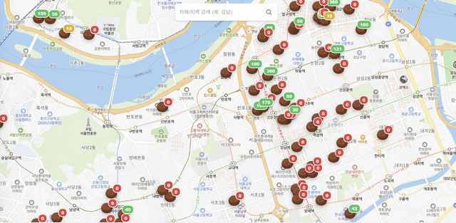 두쫀쿠 판매 가게 지도. (사진=두바이쫀득쿠키 맵 캡처)