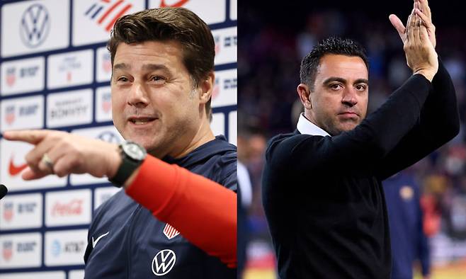 포체티노 감독(사진=연합뉴스)과 사비 에르난데스(사비 SNS)