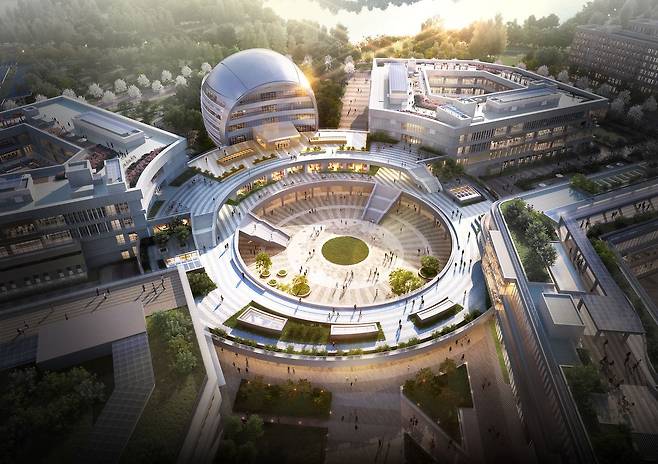 전남 나주에 위치한 한국에너지공대 허브광장 조감도. 올해 7월에 완공될 예정이다. 사진 한국에너지공대