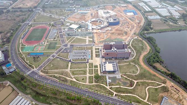 전남 나주에 위치한 한국에너지공대. 지난해 6월 드론으로 촬영했다. 사진 한국에너지공대