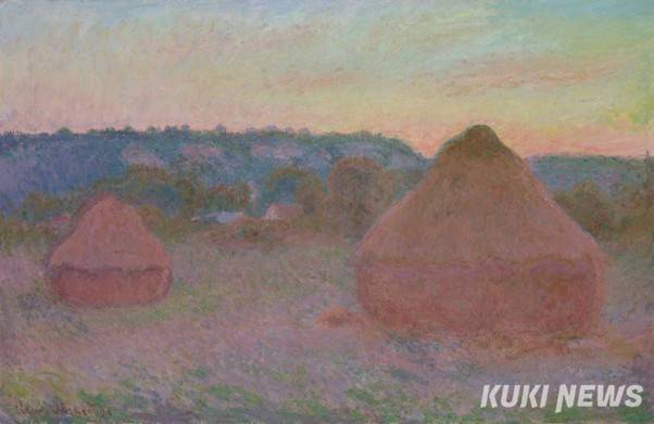 클로드 모네, 밀짚 더미(하루의 끝, 가을), 1890~91, 캔버스에 유채, 65.8 ×101cm,시카고 미술관