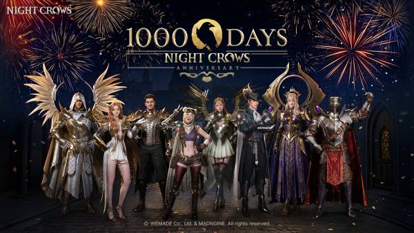 위메이드가 서비스하고 매드엔진에서 개발한 MMORPG '나이트 크로우'가 서비스 1000일 기념 이용자 감사 캠페인을 실시한다./사진=위메이드 제공