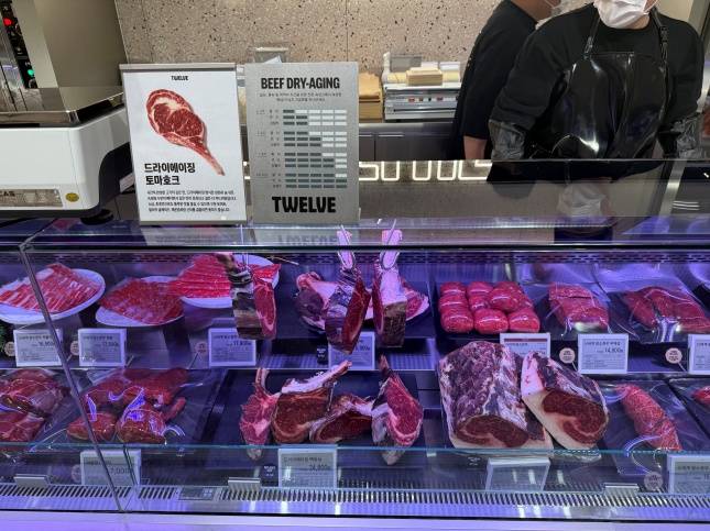 하우스오브신세계 청담 식품관 정육코너/사진=김다이 기자 @neverdie