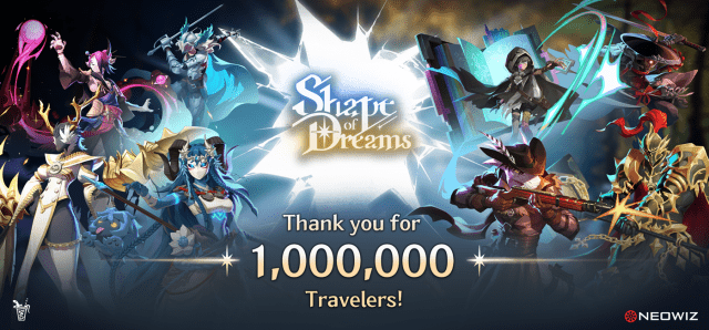 네오위즈, 셰이프 오브 드림즈, 100만 다운로드 돌파.