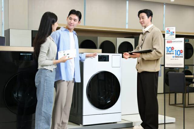 삼성전자의 에너지소비효율 1등급 가전제품 판매가 정부의 '으뜸효율 가전제품 환급사업'에 동참한 지난 2개월간 전년 동기 대비 약 20% 증가했다.(사진=삼성전자)