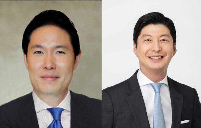 HS Hyosung Vice Chairman Cho Hyun-sang, left, and GS Caltex Vice Chairman Hur Sae-hong [HS HYOSUNG/GS CALTEX]