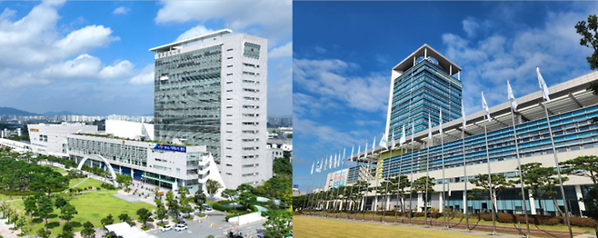 광주광역시청(왼쪽)·전남도청. [광주시·전남도]