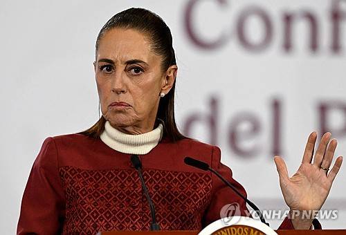 셰인바움 멕시코 대통령 [AFP 연합뉴스 자료사진. 재판매 및 DB 금지]