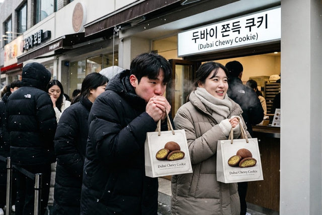 학계에 따르면 청년층이 선호하는 고가의 디저트인 ‘두쫀쿠’ 등을 소비하는 이유는 ‘보상문화’로 알려졌다. 사진은 기사의 내용을 바탕으로 생성함. 챗지피티