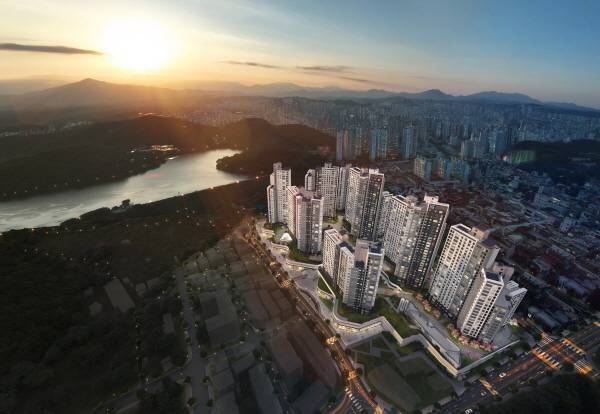 '번영로 하늘채 라크뷰' 항공조감도