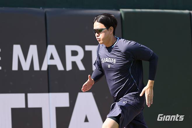 마무리 캠프에 참가했던 롯데 김원중. 롯데 자이언츠 제공