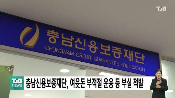충남신용보증재단, 여윳돈 부적절 운용 등 부실 적발