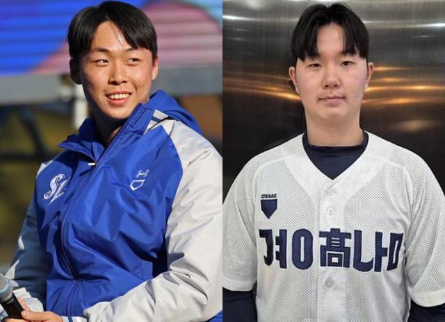 삼성 라이온즈의 신인 투수 이호범. 삼성 제공(왼쪽)/삼성 라이온즈가 2026 신인 드래프트에서 3라운드에 지명한 장찬희. 연합뉴스