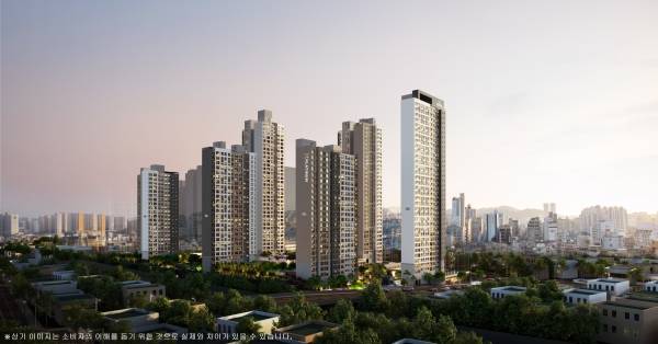 쌍용 더 플래티넘 온수역 투시도./사진=쌍용건설