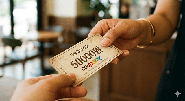 쿠팡 5만원 쿠폰 제미나이 생성이미지