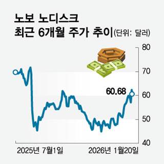 노보 노디스크 최근 6개월 주가 추이/디자인=임종철