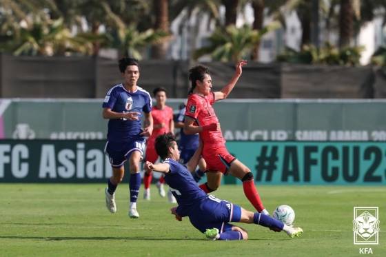 한국-일본 경기 장면. /사진=대힌축구협회 제공