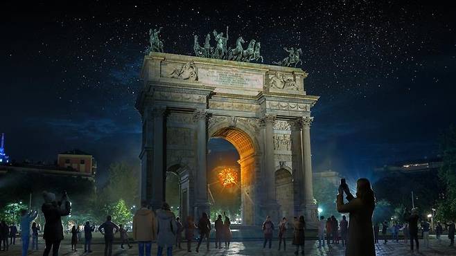 2026 밀라노·코르티나담페초 동계 올림픽 성화대 [2026 밀라노·코르티나담페초 동계 올림픽 조직위원회 제공. 재배포 및 DB 금지]