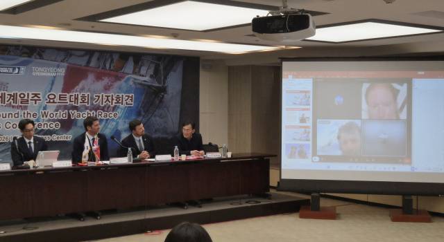 통영시와 경남도는 22일 서울 한국프레스센터에서 기자회견을 열고 ‘2025-26 클리퍼 세계일주 요트대회’ 기항지 행사 개최 계획과 대한민국 1호 ‘복합해양레저관광도시 조성사업’ 연계 전략을 공개했다. 통영시 제공