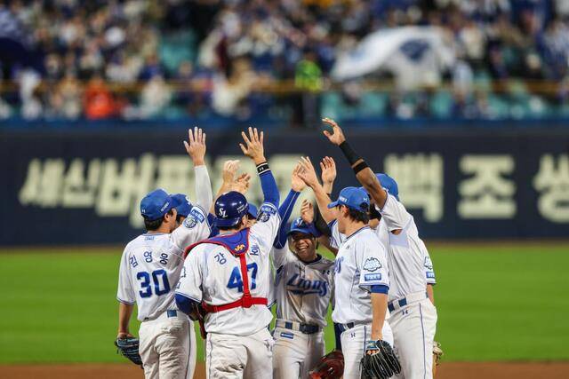 프로야구 삼성 라이온즈 선수단. 삼성 라이온즈 제공