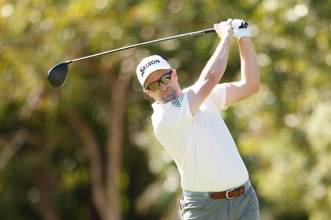 러셀 녹스가 PGA 콘페리 투어 개막전에서 경기하고 있다. (사진=AFPBBNews)
