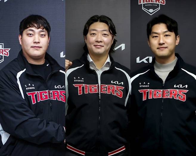 KIA가 21일 FA 조상우와 김범수, 자유계약선수 홍건희와 나란히 계약을 체결했다. 사진 | KIA 타이거즈