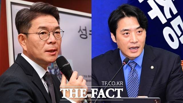 광역단체장직을 노리는 더불어민주당 현역 국회의원들의 6·3 지방선거 출마 러시가 이어지고 있다. '명심'(이재명 대통령 의중) 논란이 민주당 내부 경쟁 최대 이슈로 떠오른 가운데, 경선 일정이 임박할수록 당장은 다소 잠잠한 후보 간 경쟁에도 불이 붙을 것으로 보인다. 사진은 민주당 서울시장과 경기도지사 후보군으로 거론되는 정원오 서울 성동구청장과 한준호 의원. /뉴시스·남윤호 기자