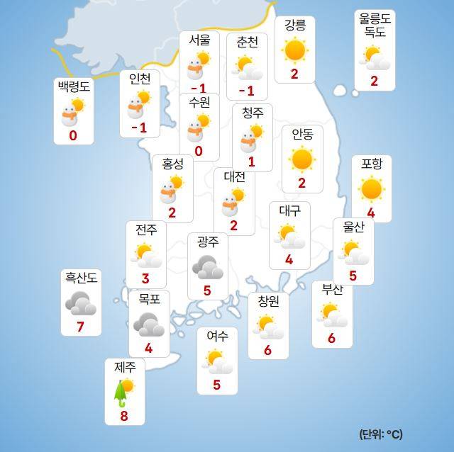 ⓒ기상청 내일(23일) 오후 날씨